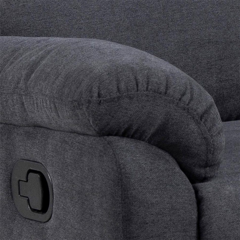 Sofa Asabia, dark grey, H101x190x90cm