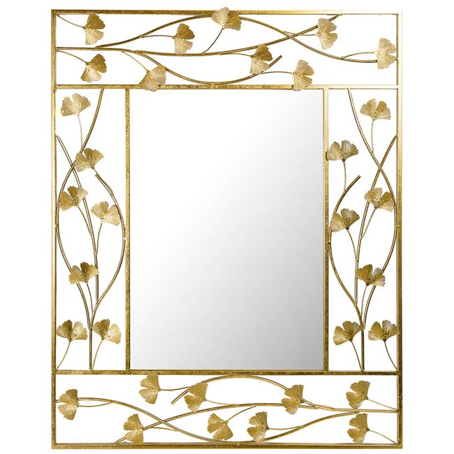Mirror Balzo, gold foll, 80x2.5x100cm