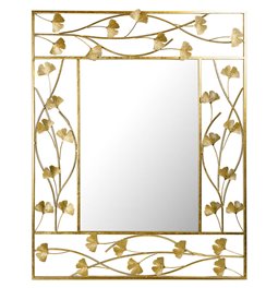 Mirror Balzo, gold foll, 80x2.5x100cm