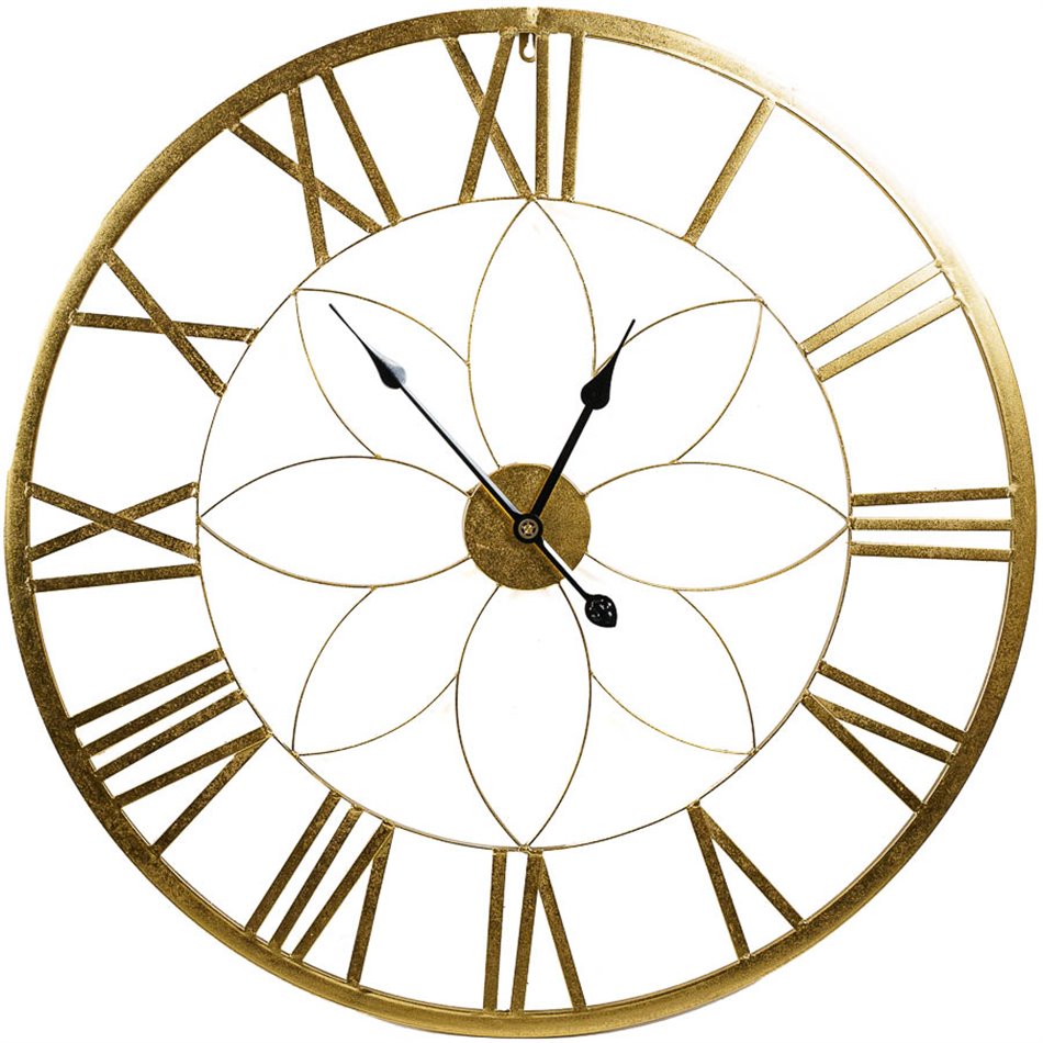 Wall clock Barentin, metal/black, 80x5x80cm