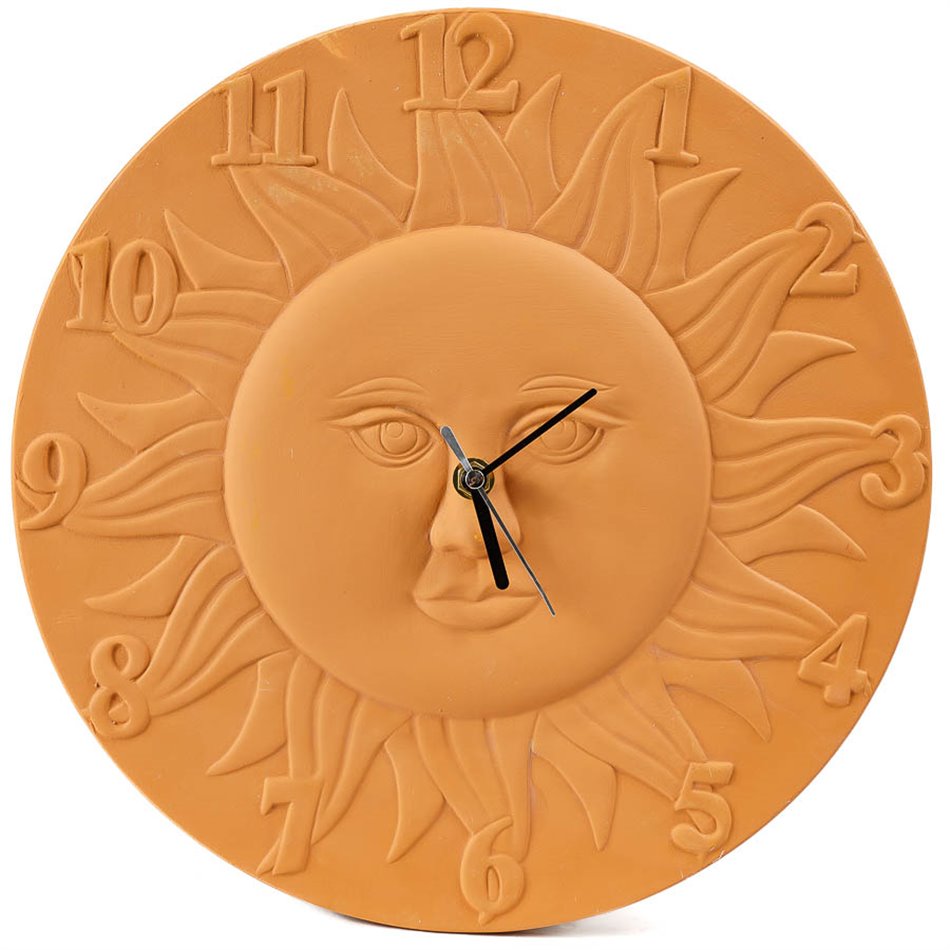 Sun clock, terracotta, D30cm