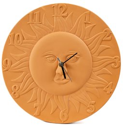 Sun clock, terracotta, D30cm