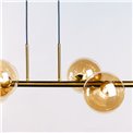 Ceiling lamp Rade II, amber, L110x35xH50cm, G9x6 