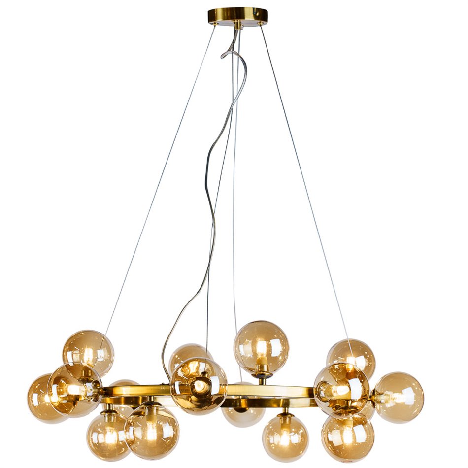 Ceiling lamp Radom, amber, D80cm, G9x16 Max 35W