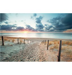 Wall glass art Beautiful evening, 80x120x0.4cm