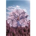 Wall glass art Flower princess,  120x80x0.4cm