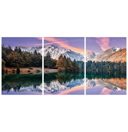 Wall glass art Montana set 3, 70x100x0.4cm, L210cm