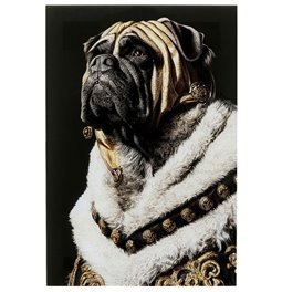 Picture King Pug, 60x40cm