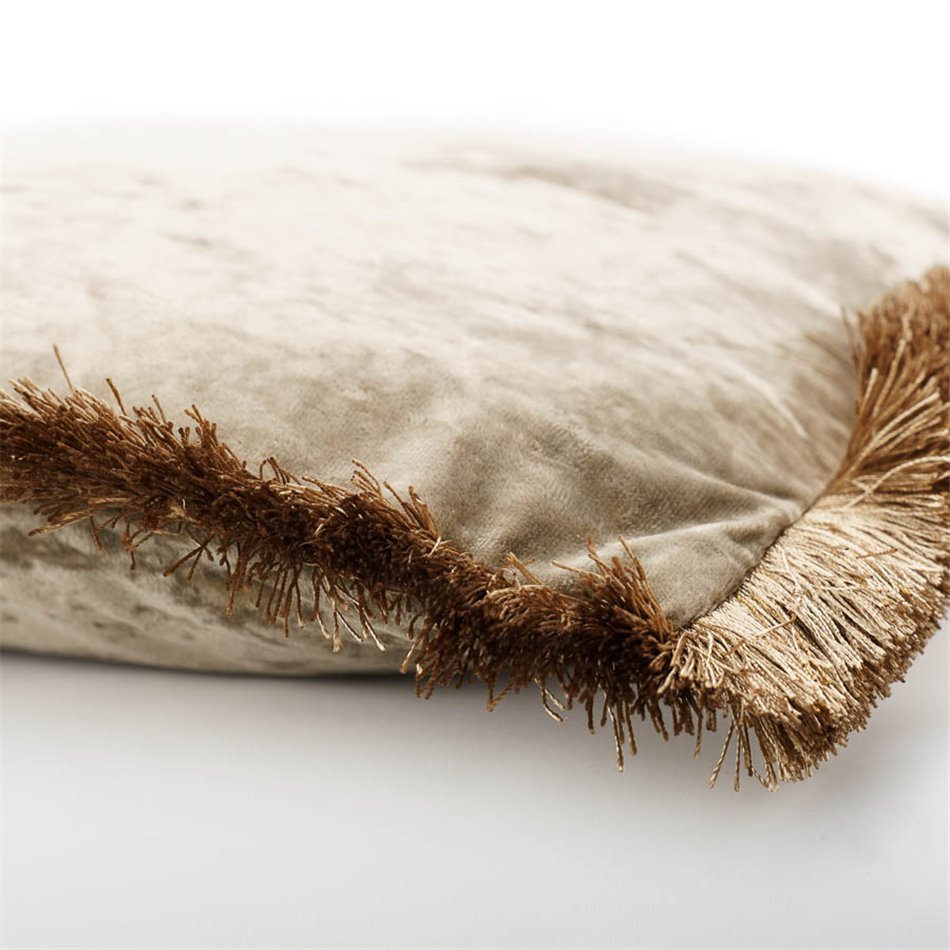 Pillow Jumis, brown, velvet, 50x50cm
