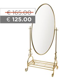 Floor mirror Bellevue, golden, 78x53x172cm
