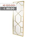 Sieninis veidrodis BELLEVER, aukso sp., 50x3.5x138cm