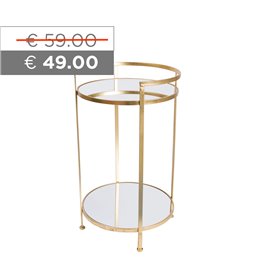 Металлический столик Barge M, зеркальная поверхность, золотистый, D39x64.5см