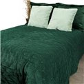 Bed cover Jolanta, green, velvet, 220x240