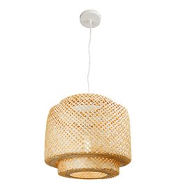 Pendant lamp Liby, nat,  D40cm, H40-150cm, E27,  max 40W