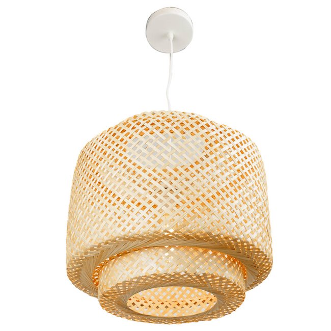 Pendant lamp Liby, nat,  D40cm, H40-150cm, E27,  max 40W