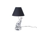 Decorative table lamp Silver Leopard, E14, 26.0x26.0x46.0cm