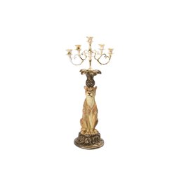 Deco/candle holder Lion, 12.5x8.5x29.0cm