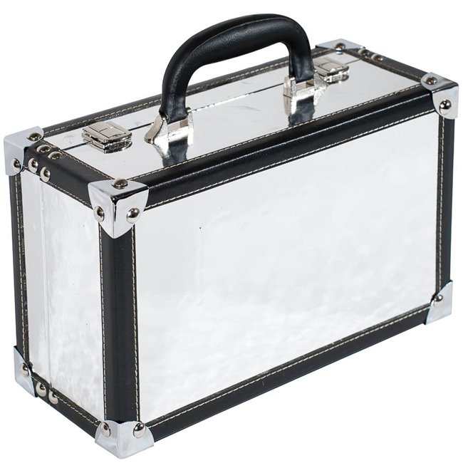 Wooden box Maella S, silver, 18x30x12cm