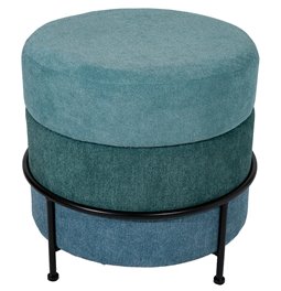 Pouf  Mariola A, blue/grey, 45x48x48cm