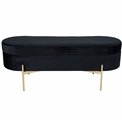 Bench Marlov, black, 120x43x47cm