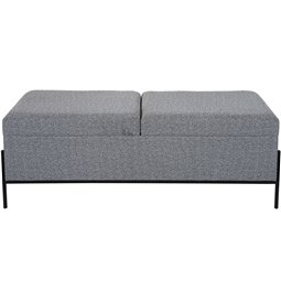 Bench with storage box Matilda, grey, 83x40x43cm