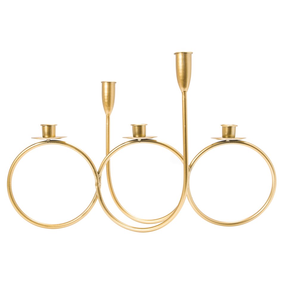 Candleholder Torring, gold, 30x46.5x15cm