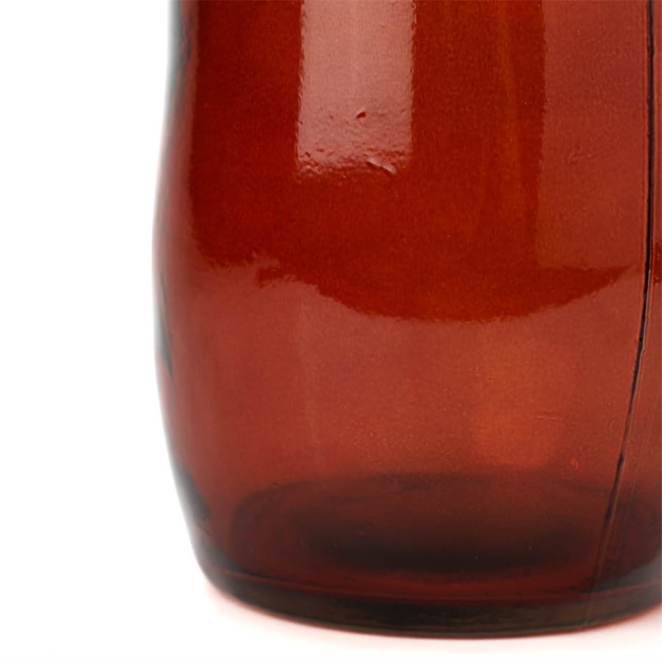 Vase Bottle Recyc, amber, glass, H35cm D14cm