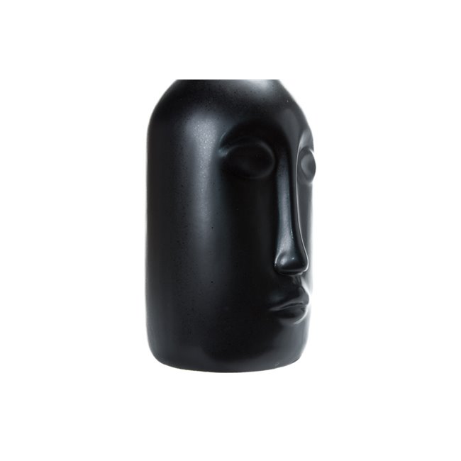 Vase Face I, ceramic, black, 20x11x10cm