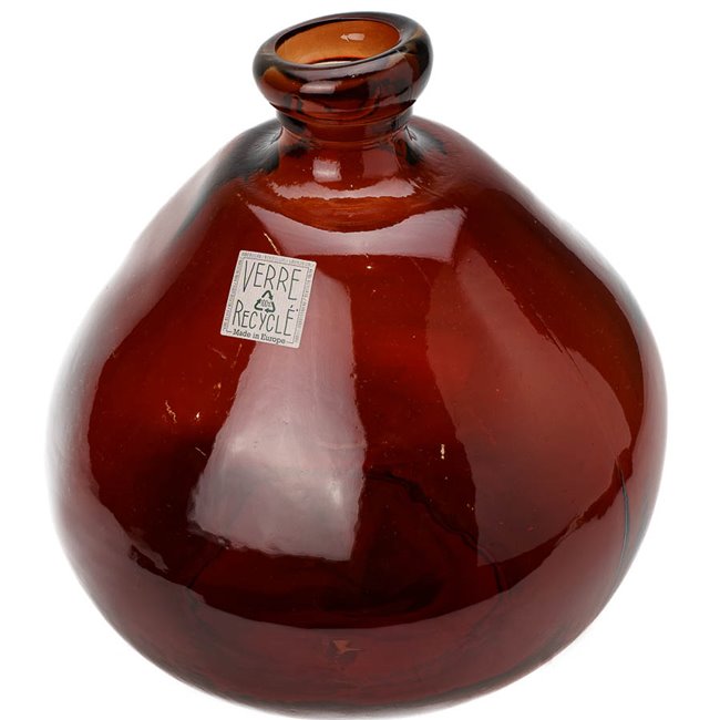 Vase Recyc, amber, stikls, D33cm