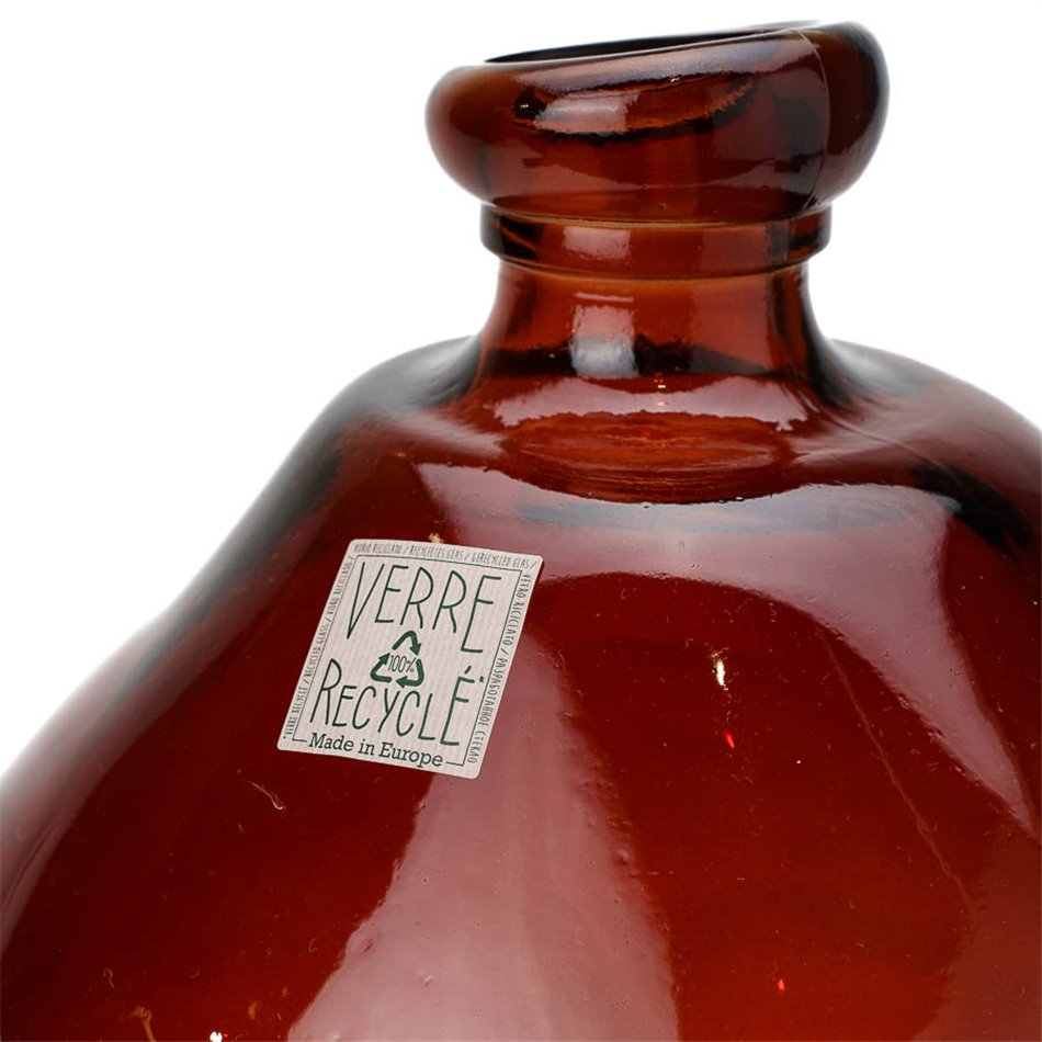 Vase Recyc, amber, stikls, D33cm