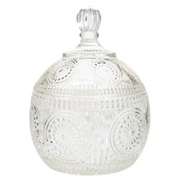 Candy jar Bonbonniere with lid, D9 x12cm
