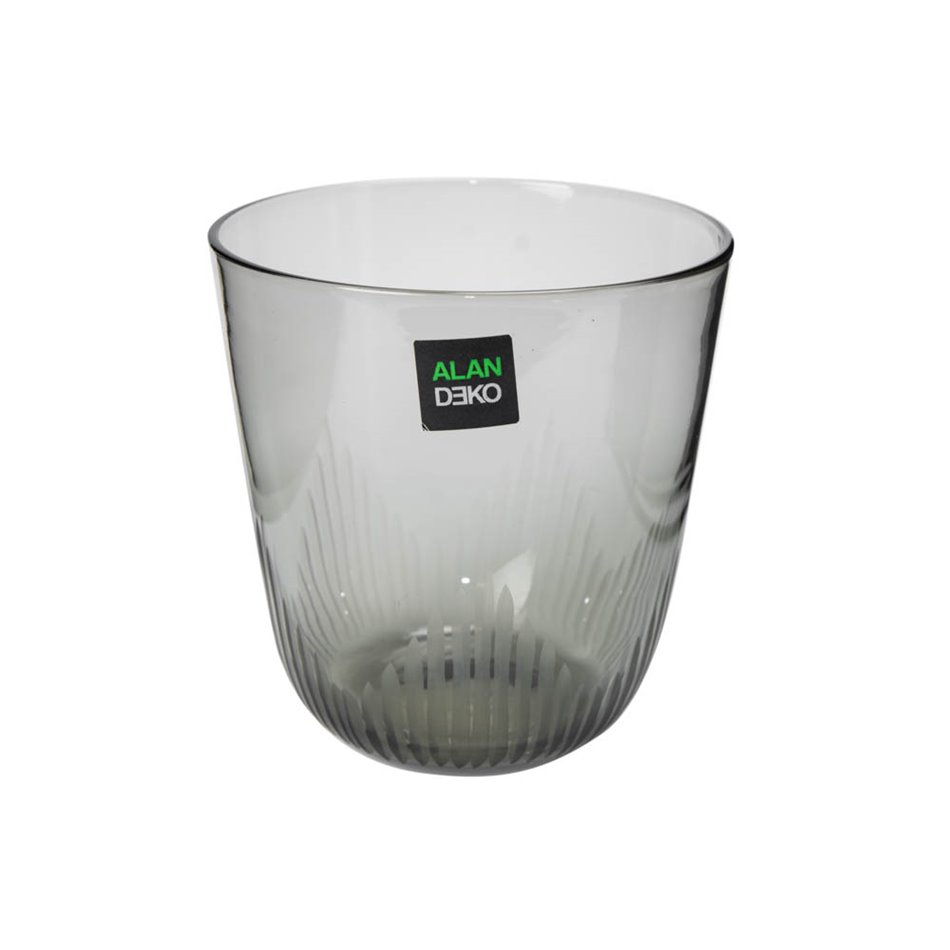 Tumbler glass Sangro grey, H9, D9cm