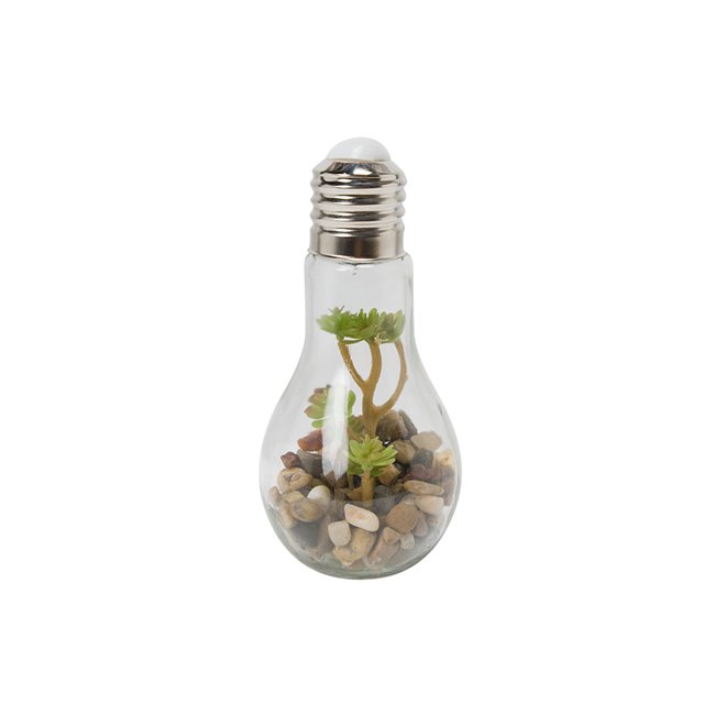 Artificial plant with LED, H18.5cm