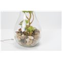 Artificial plant with LED, H18.5cm
