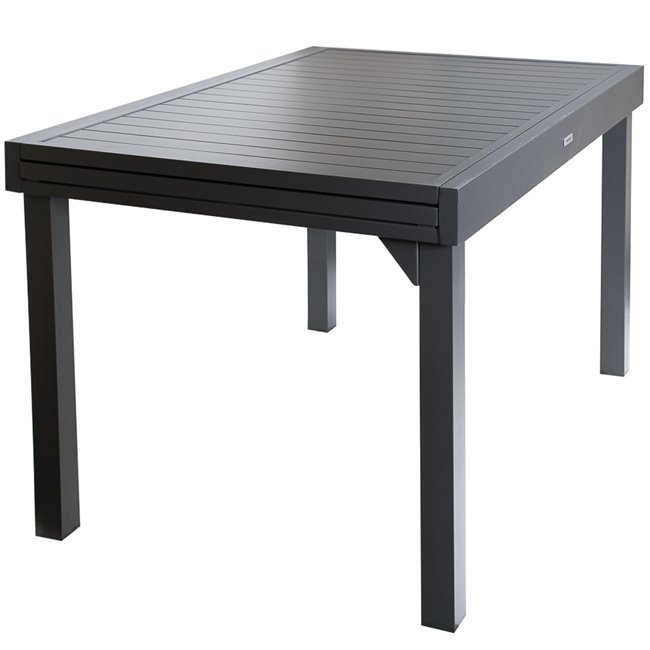 Table Piazza, graphite, aluminium, 135x90xH75.5cm