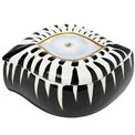 Decorative plate Malvita,black/white/gold ,21.4x15.3x8.9cm