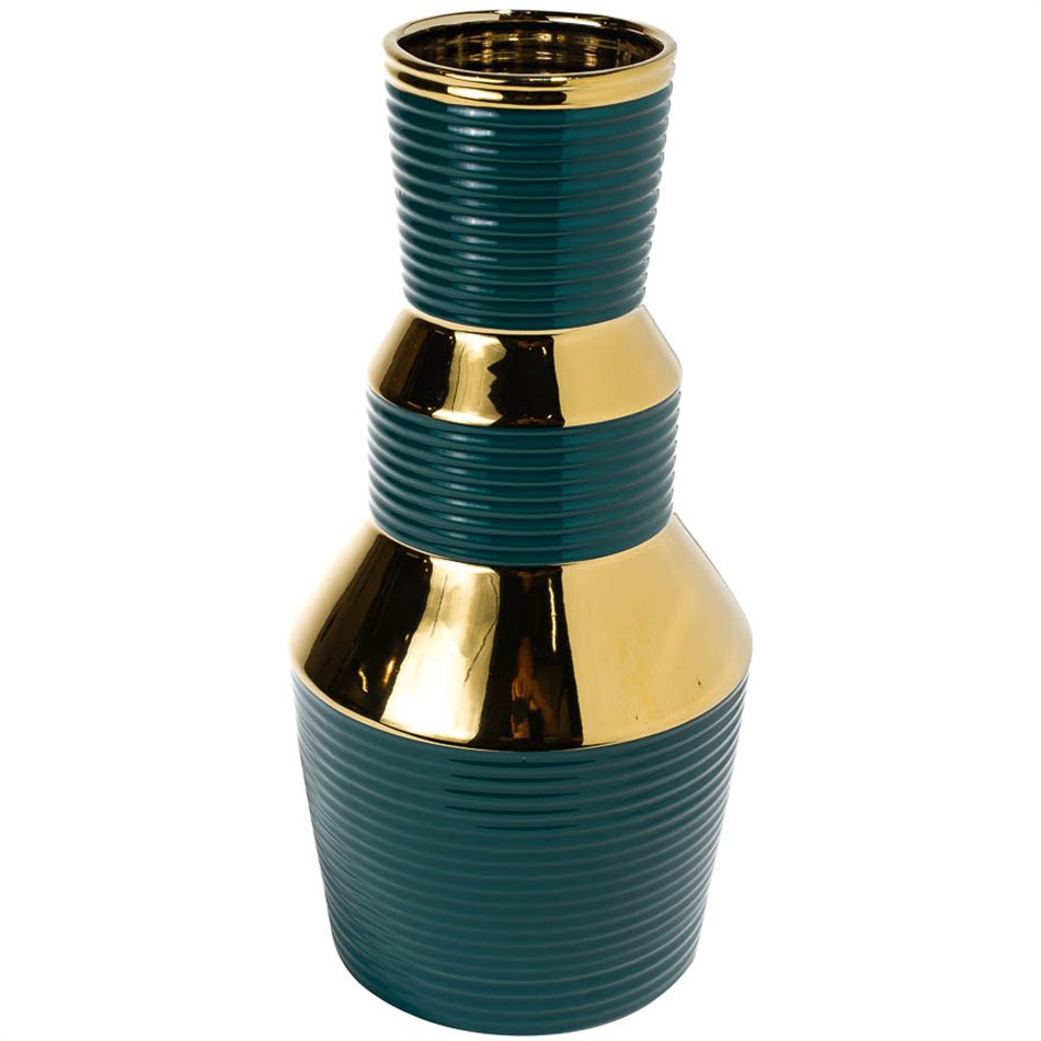 Vase  Madria, green/gold, 16.5x16.5x33.3cm