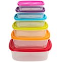 BOX X6 RECT PP COLORS SET, H9xL6xP19cm