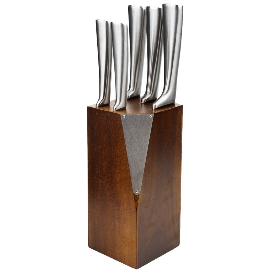 ACACIA knives stand, 5 knives, H35x10x10cm