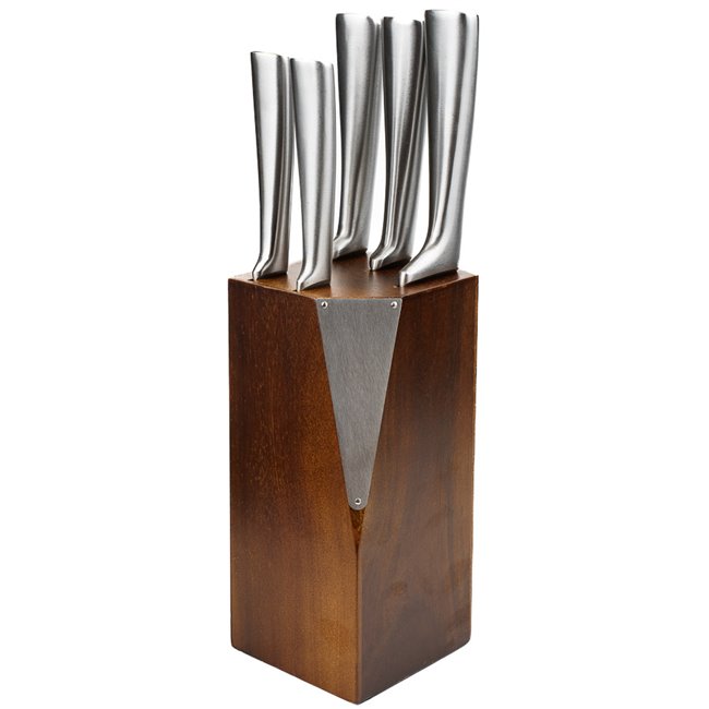 ACACIA knives stand, 5 knives, H35x10x10cm