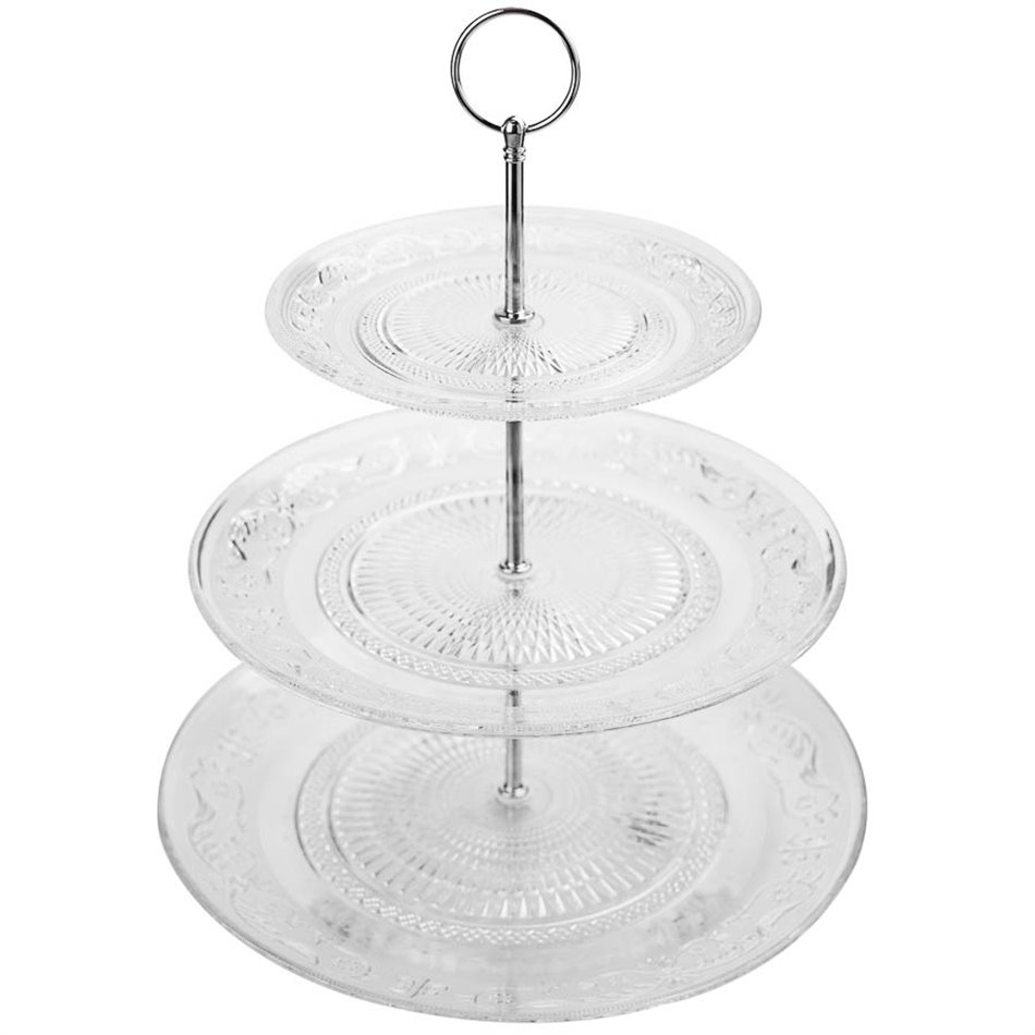 3LEV BISCUIT PLATE RENAISSANCE,  H33,8x D29cm