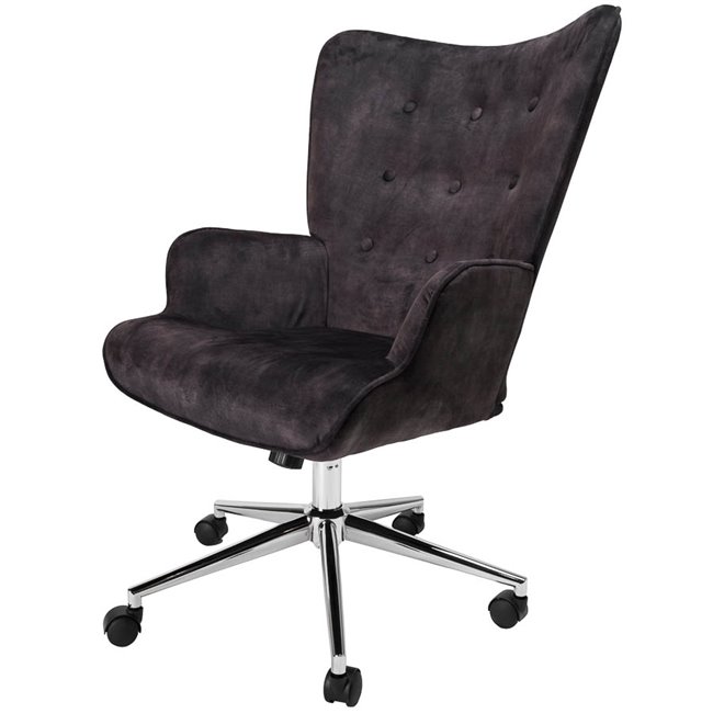 Office chair Darlington, grey,velvet, H106x70x64cm   S48-54