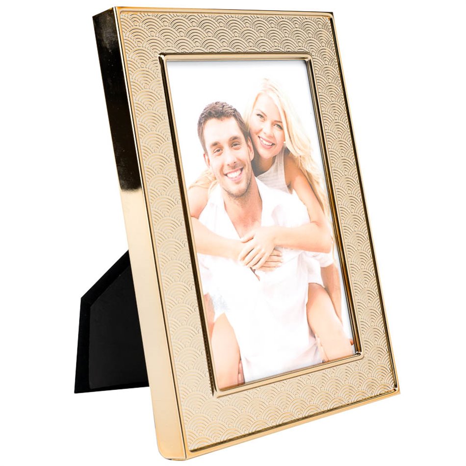 Photo frame Mairos, gold tone steel, 10x15cm