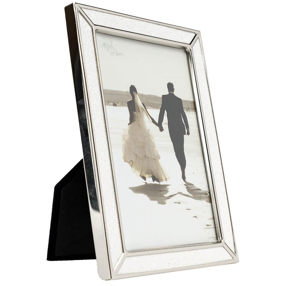 Photo frame Makitta, nickel (silver tone) steel, 10x15cm