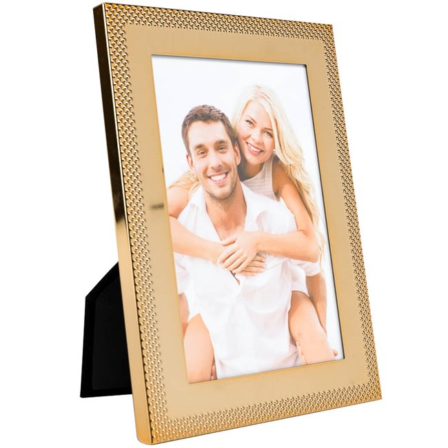 Photo frame Mallo GL, gold tone, steel, 10x15cm