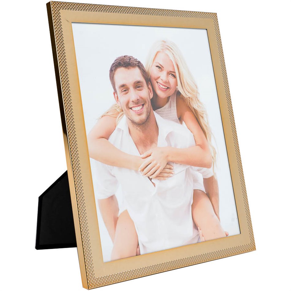 Photo frame Malounda, gold tone, steel, 20x25cm