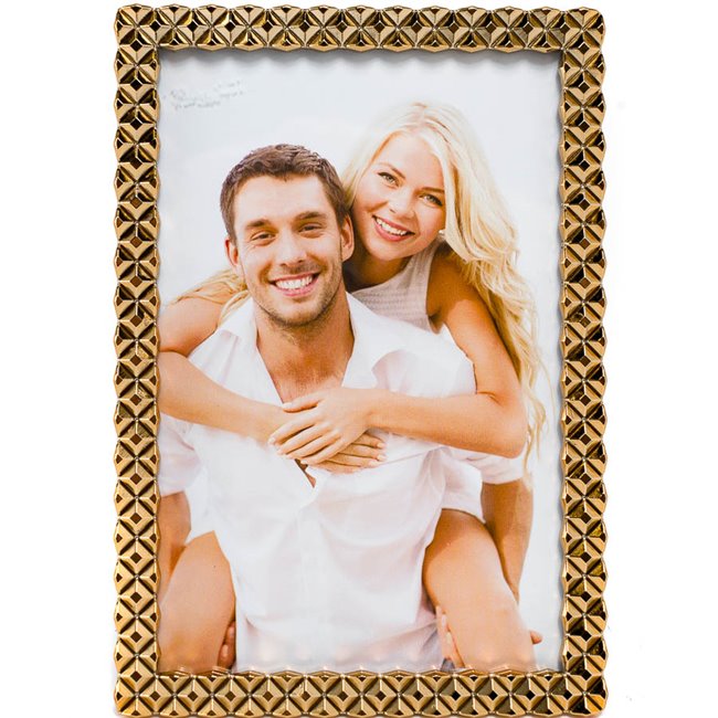 Photo frame Manilla, gold tone, steel, 10x15cm