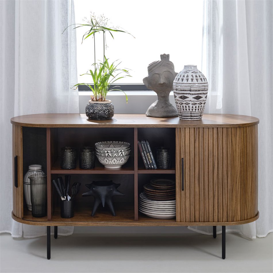 Sideboard Nola, oak veneer/MDF, H76X45x140cm