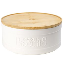 Cookies box Natureo, white, H10xD22cm