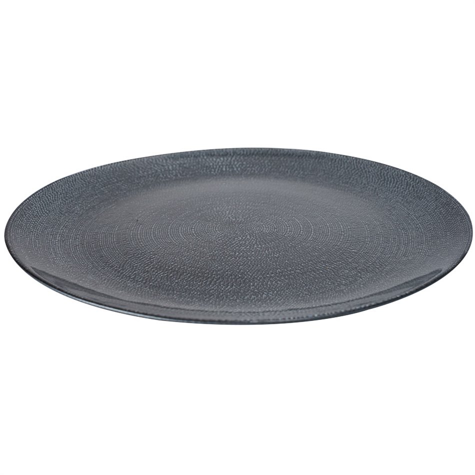Diner plate Aurore, grey, D28cm